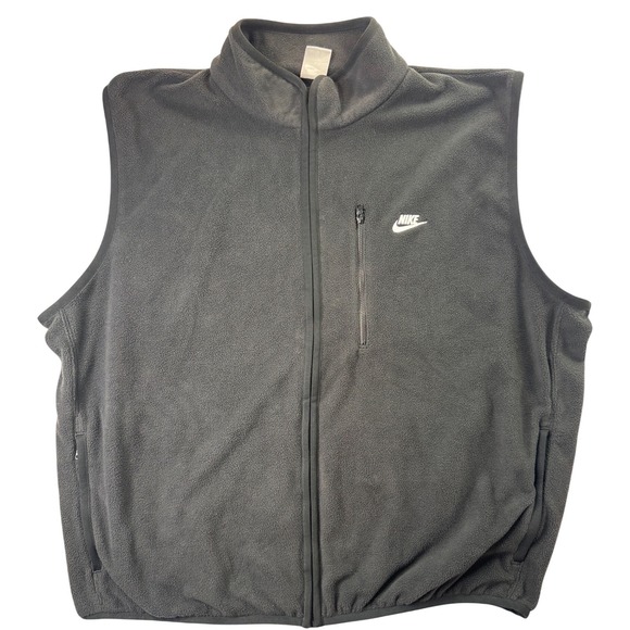 Nike Other - Nike Therma-FIT Mens XXL Black Full Zip Fleece Vest camping workout athletic
